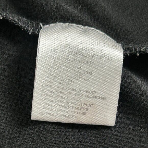 Jamie Sadock Womens Black 3/4 Sleeve 1/4-Zip Active Top Large Abstract Gray Grid - Picture 4 of 8